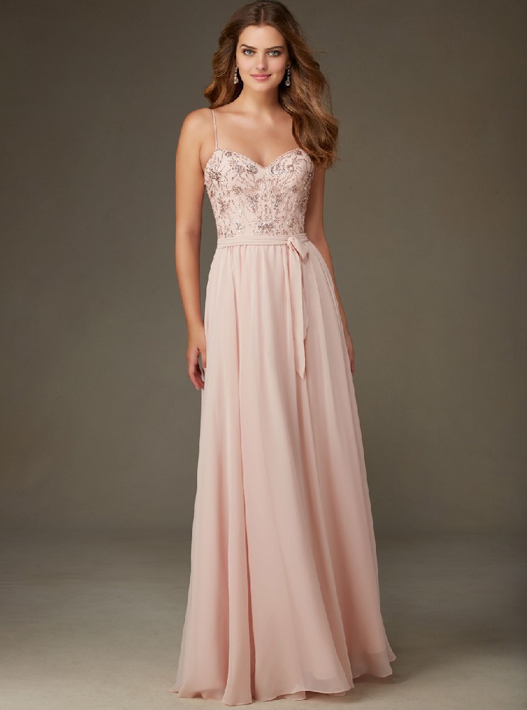 欧式新款宫廷时尚粉色吊带雪纺长裙婚礼晚礼服女装LIFU6042
