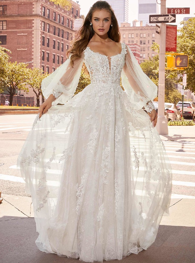 长袖婚纱批发定制新款欧式街拍婚礼新娘婚纱礼服HS9952
