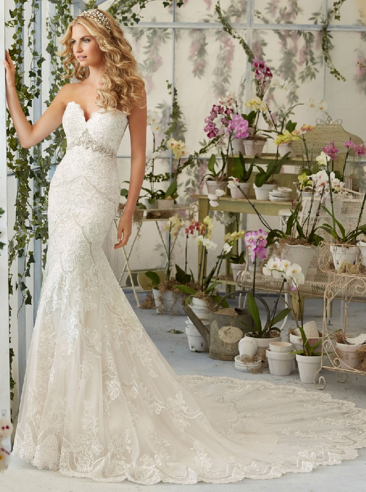 新款鱼尾婚纱定制欧式豪华大拖尾包臀裙婚纱礼服HS9402